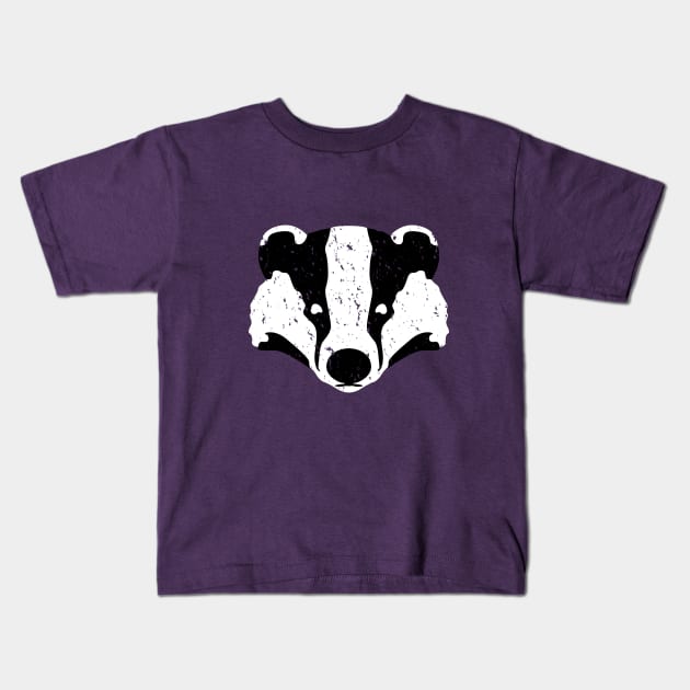 Badgers Crossing (B&W) Kids T-Shirt by Paulychilds